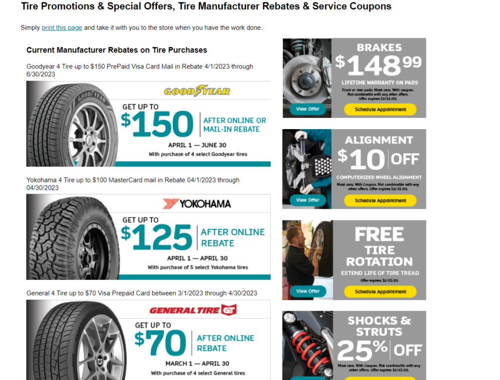 Mavis Tire Rebate 2023 Save Big With Top Deals Offers TireRebate